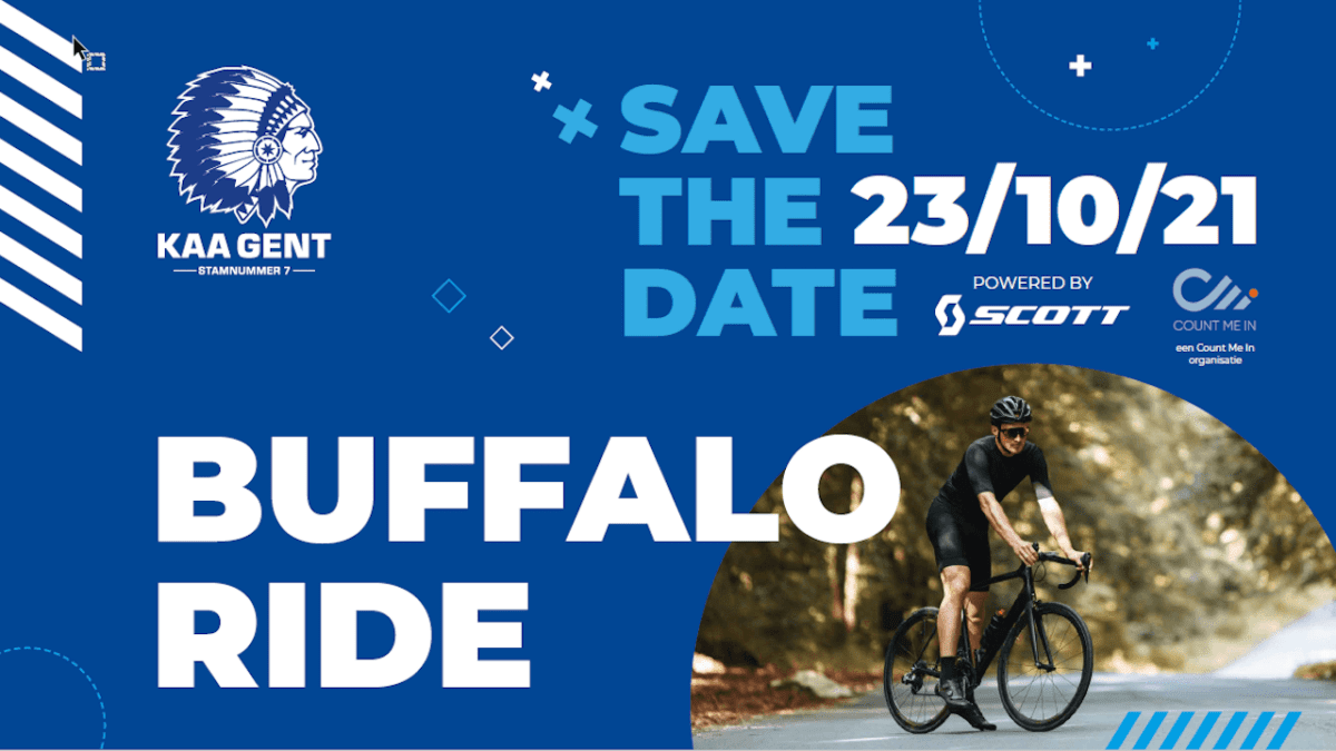 KAA Gent gaat met Buffalo Ride de fietstoer op